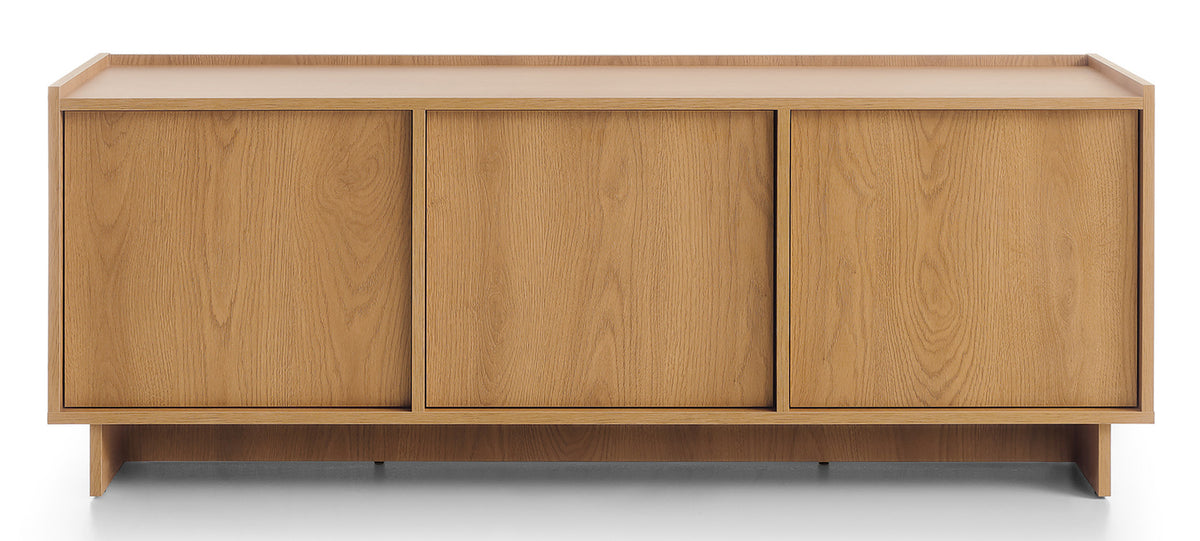 Meuble TV trois portes Yasumi 147 cm chêne caramel