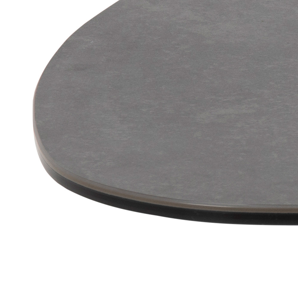 SENJ Table basse 100x95 cm céramique noire
