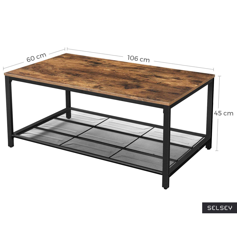 RAMIZU Table basse industrielle 7x7 cm RAMIZU Table basse industrielle 7x7 cm