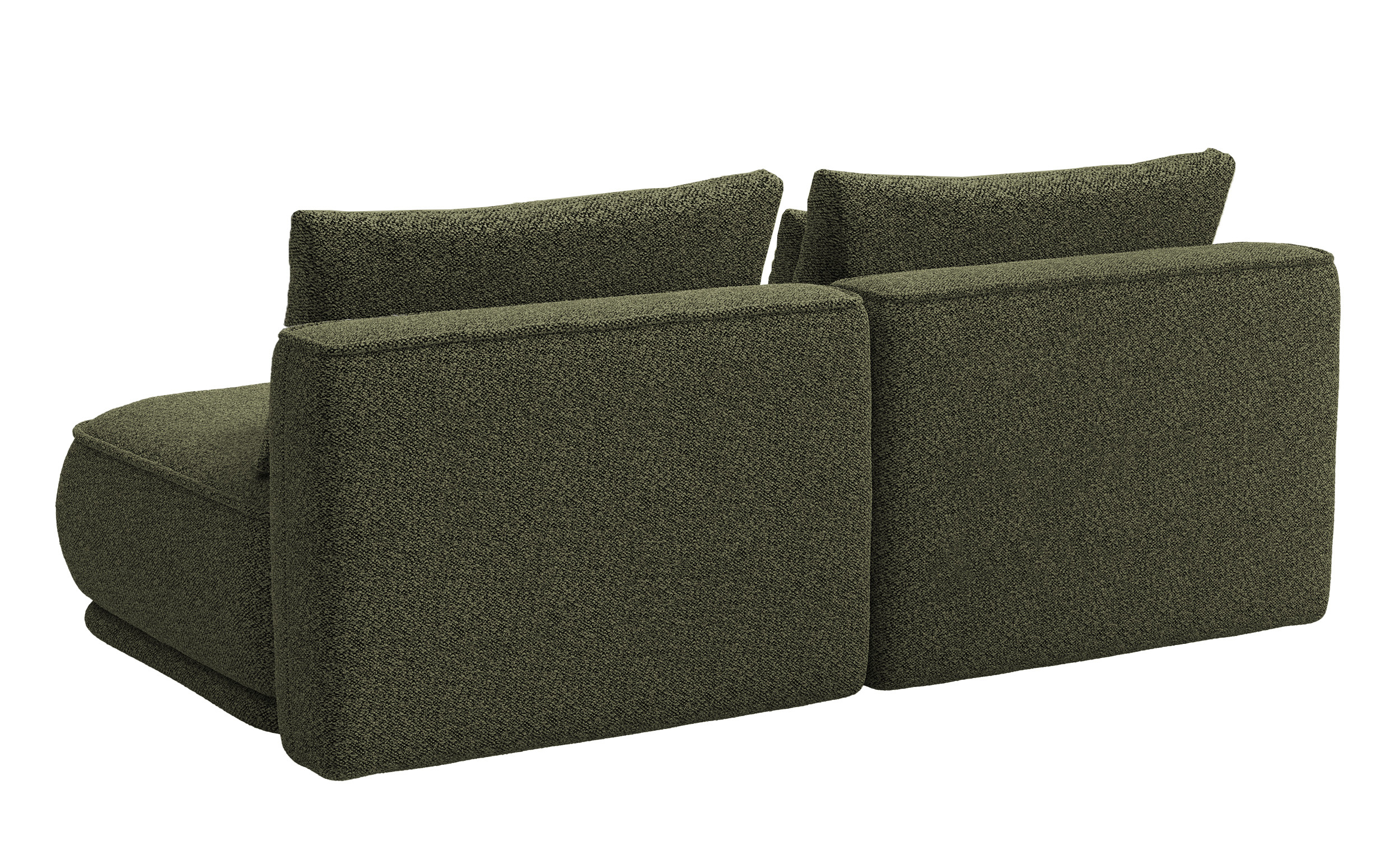 Kanapa rozkładana trzyosobowa Leanno z pojemnikiem oliwkowa boucle