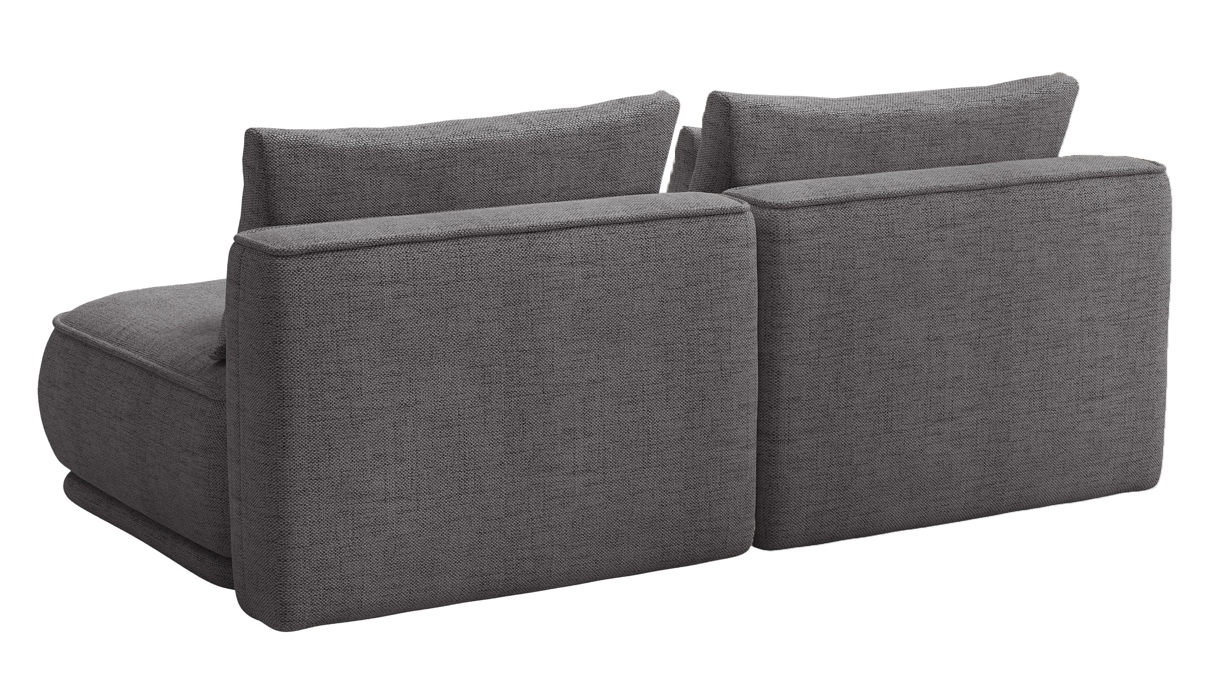 Kanapa rozkładana trzyosobowa Leanno z pojemnikiem ciemnoszara szenil hydrofobowy