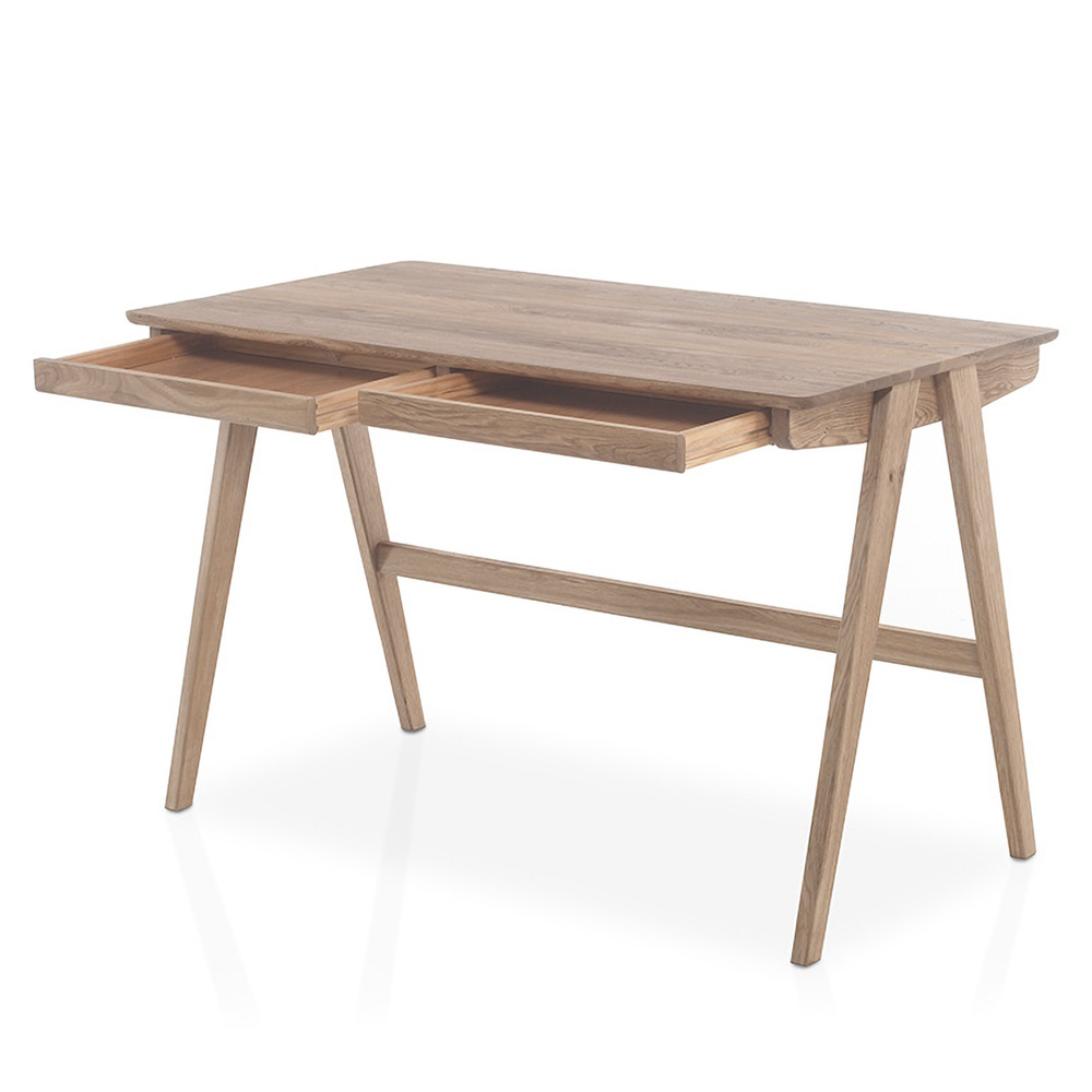 Bureau en bois avec tiroirs Dalmazia 150x67 cm en chêne - Selsey