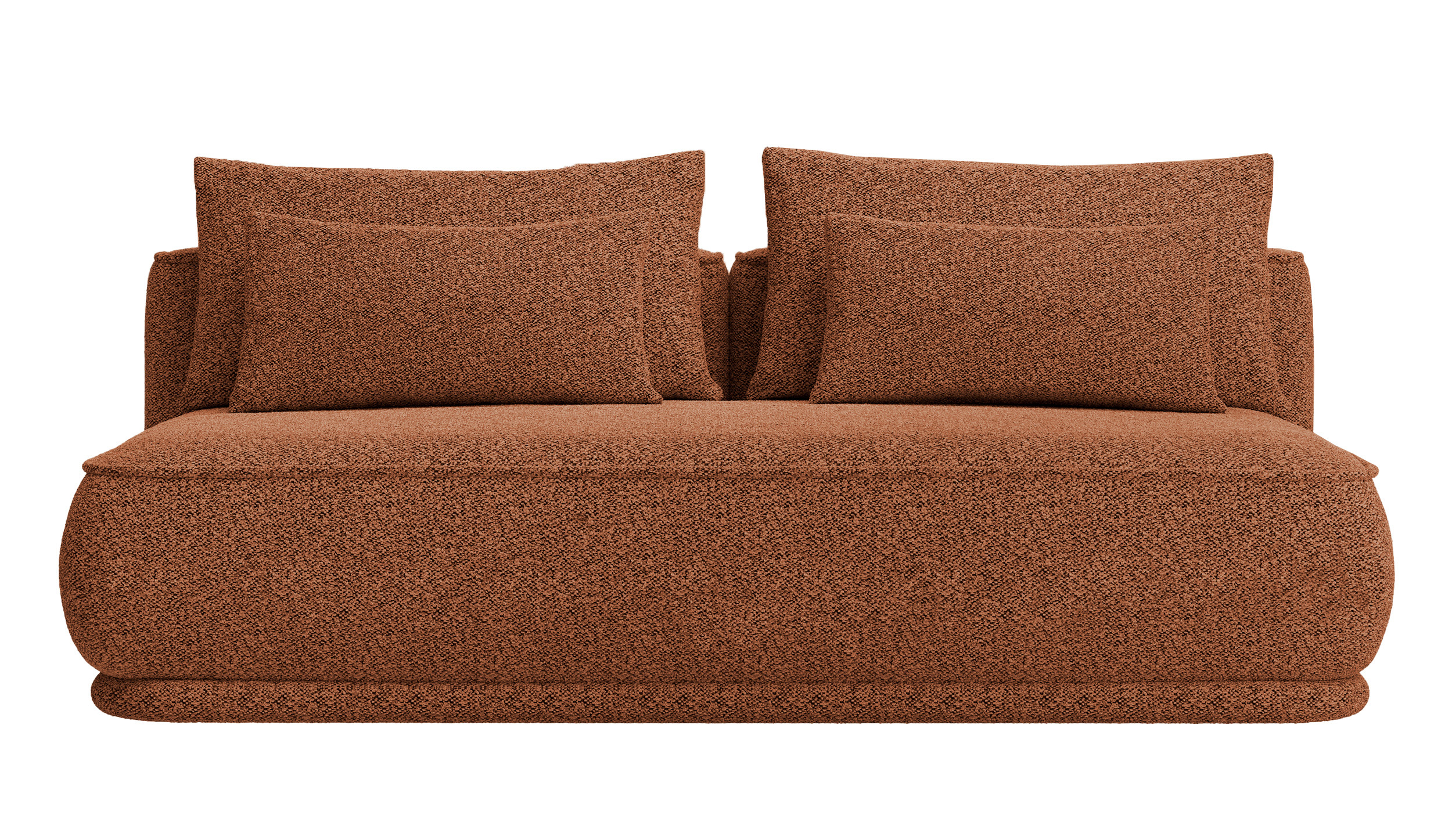 Kanapa rozkładana trzyosobowa Leanno z pojemnikiem miedziana boucle