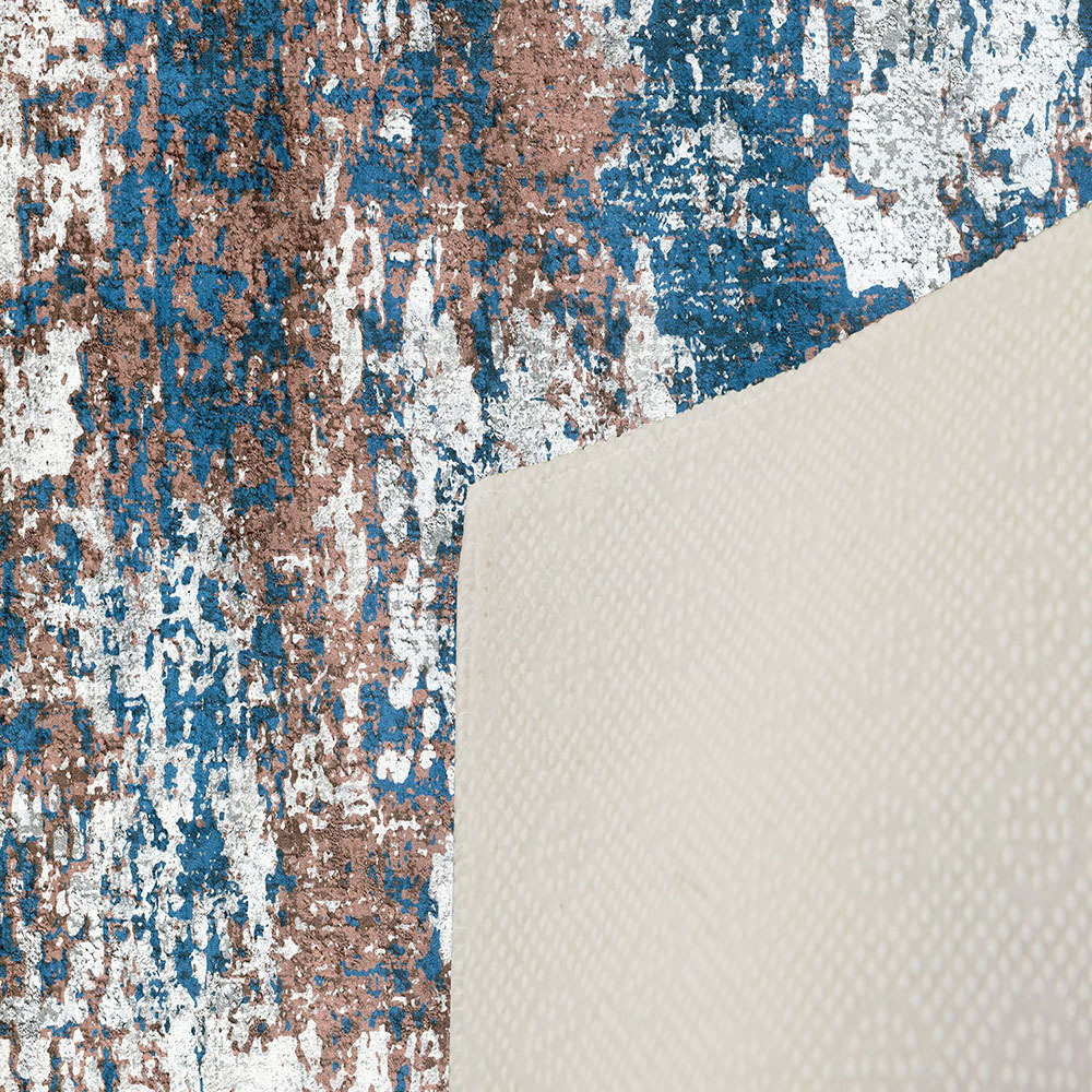 Tapis moderne Caylized, 120x180 cm, beige et bleu