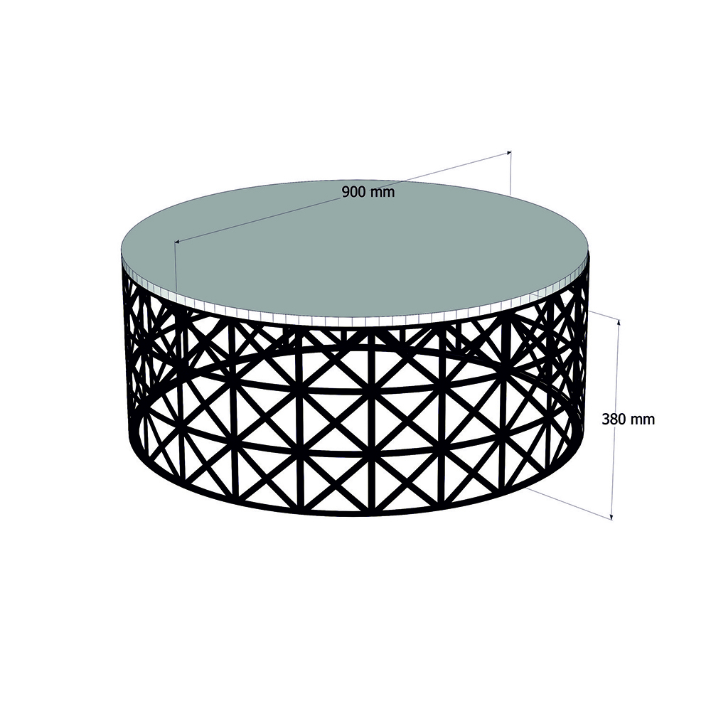 Table basse Silesi, ronde, diamètre 90 cm