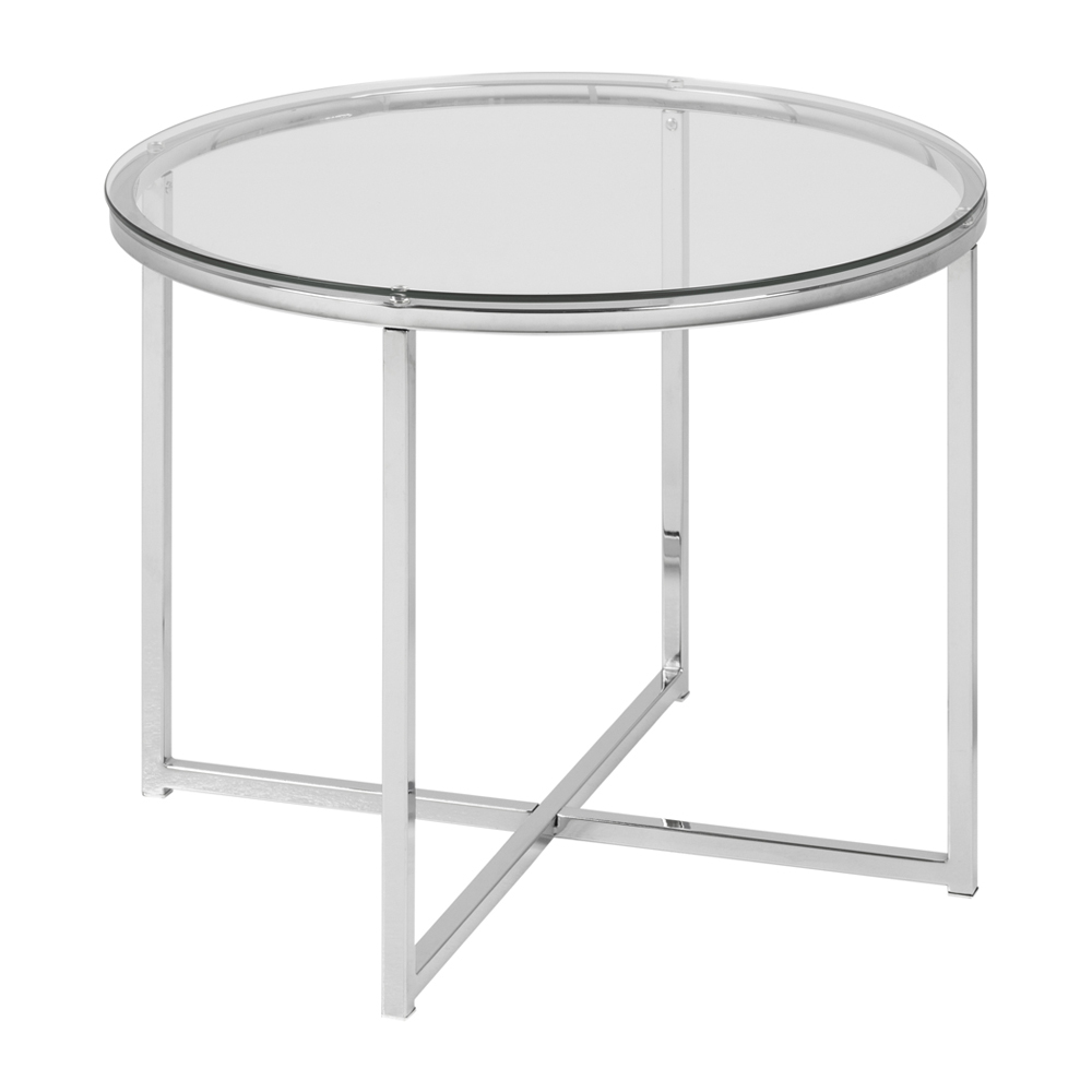 UDBINA Table basse en verre diamètre 55 cm