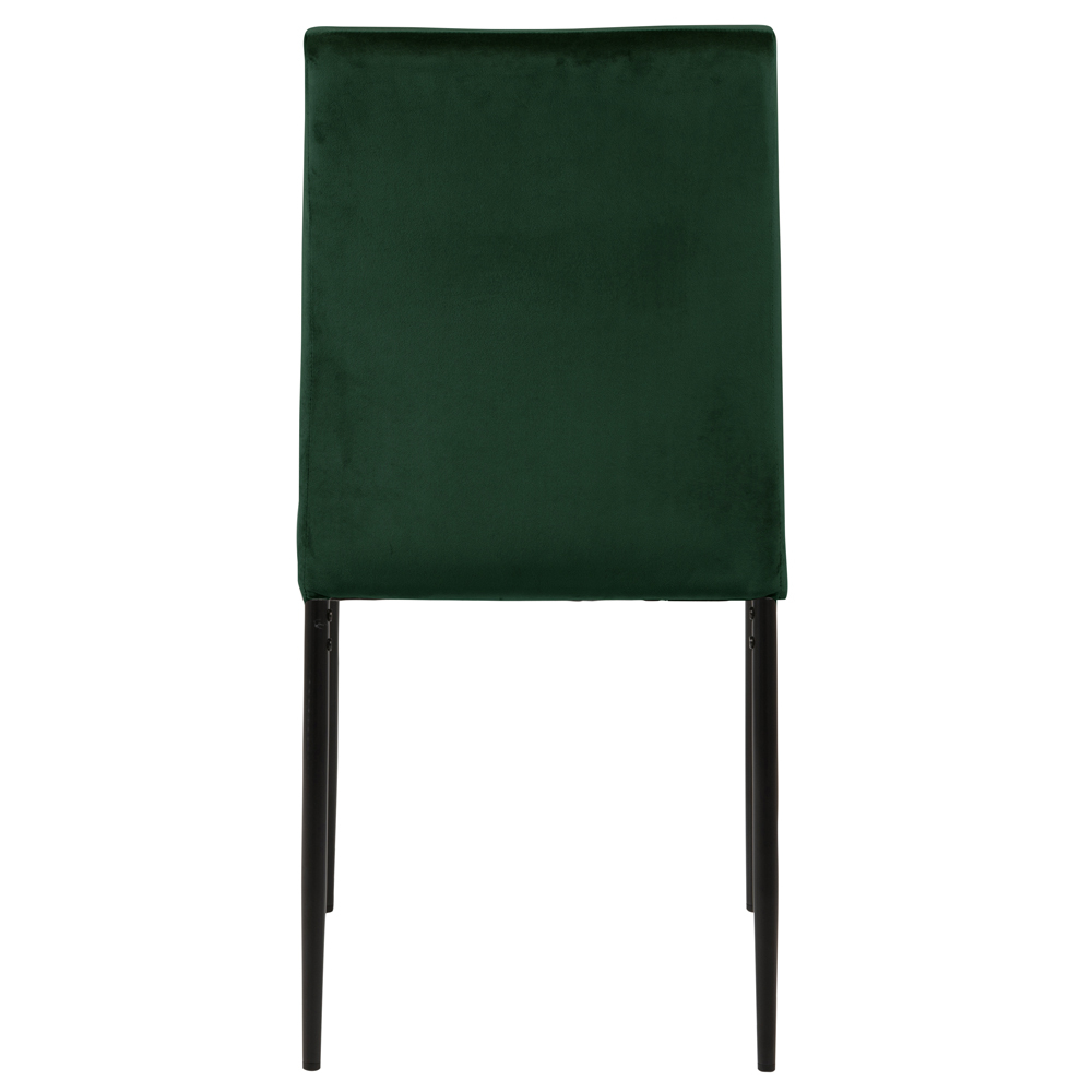 TODIAR Lot de deux chaises tapissées vert foncé