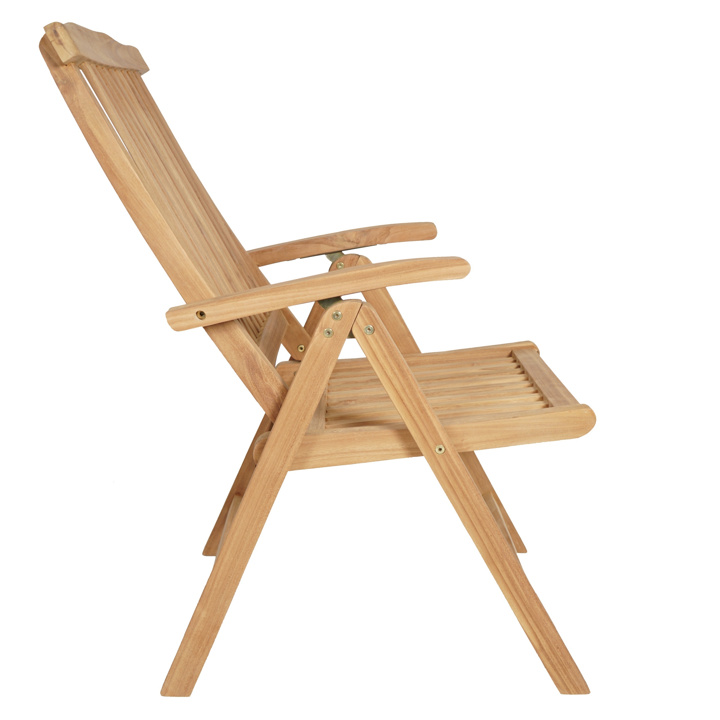 Chaise de jardin Syntare extensible en bois de teck