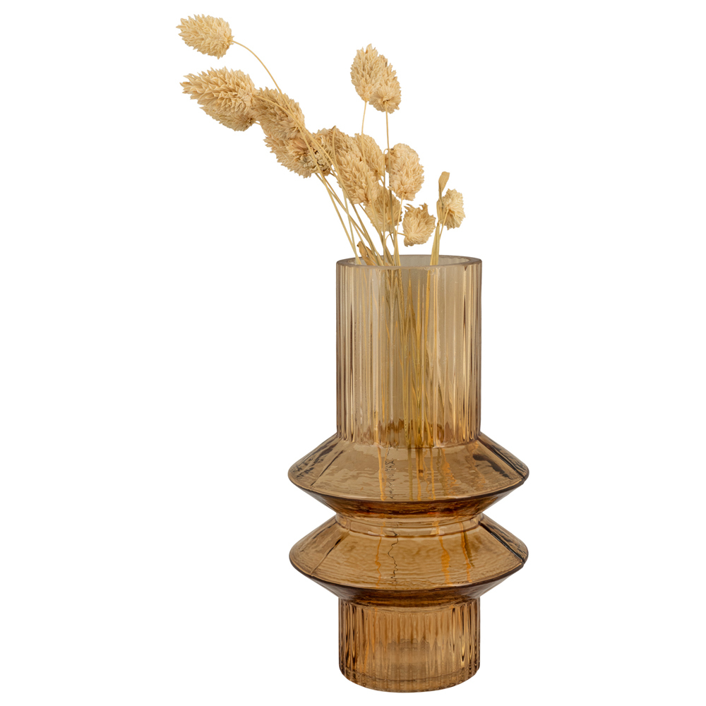 Vase à fleurs Ballurbe verre ambré