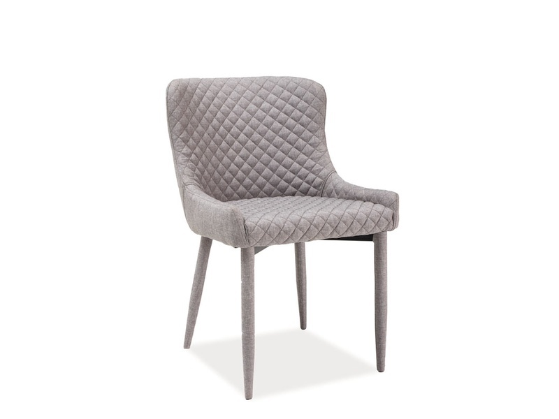 LIPPIA Chaise tapissée grise