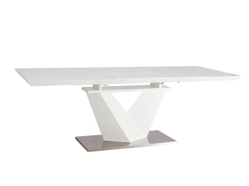 Table à rallonges Aramoko III 160-220x90 cm blanc