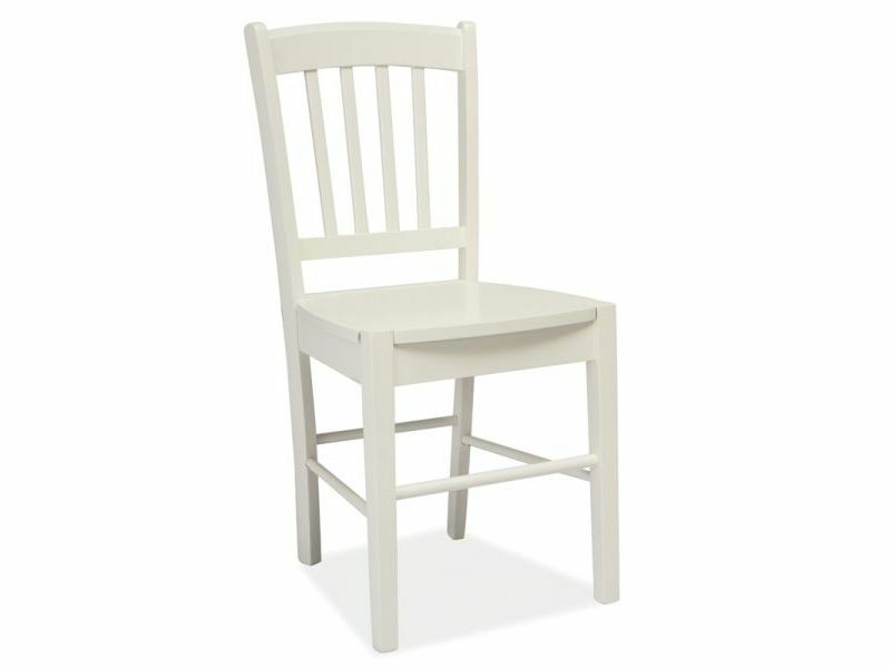 BERGEN Chaise en bois blanche