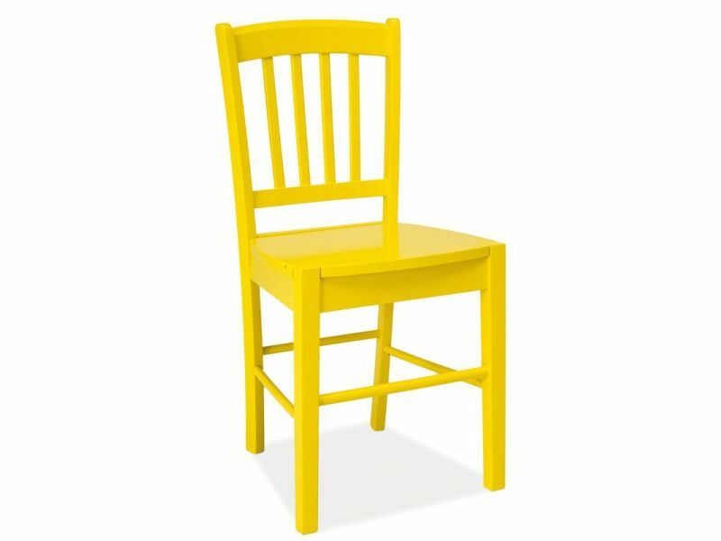 BERGEN Chaise en bois jaune