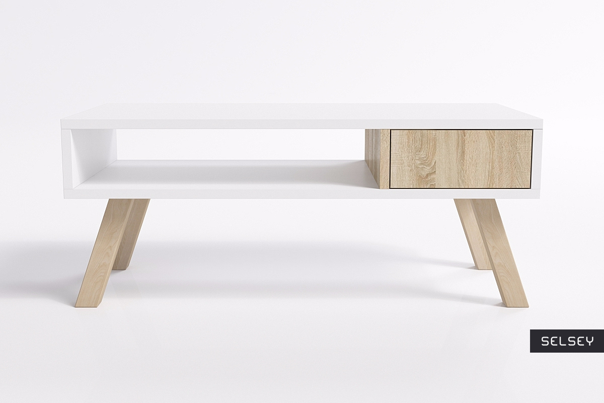 Verozia Lignnum Table Basse Scandinave 80x40 Cm Selsey