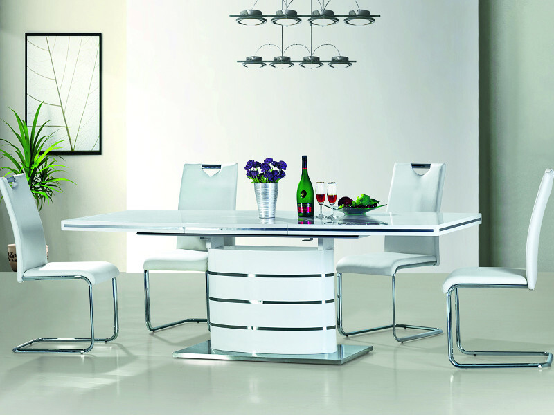 Table à rallonge Vaster 160-220x90 cm blanc
