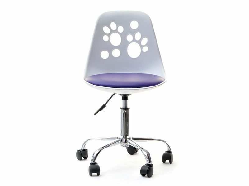 FOOT Chaise de bureau enfant blanc / violet