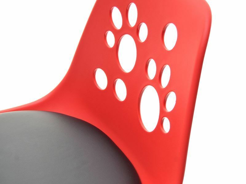 FOOT Chaise de bureau enfant rouge / noir - Selsey