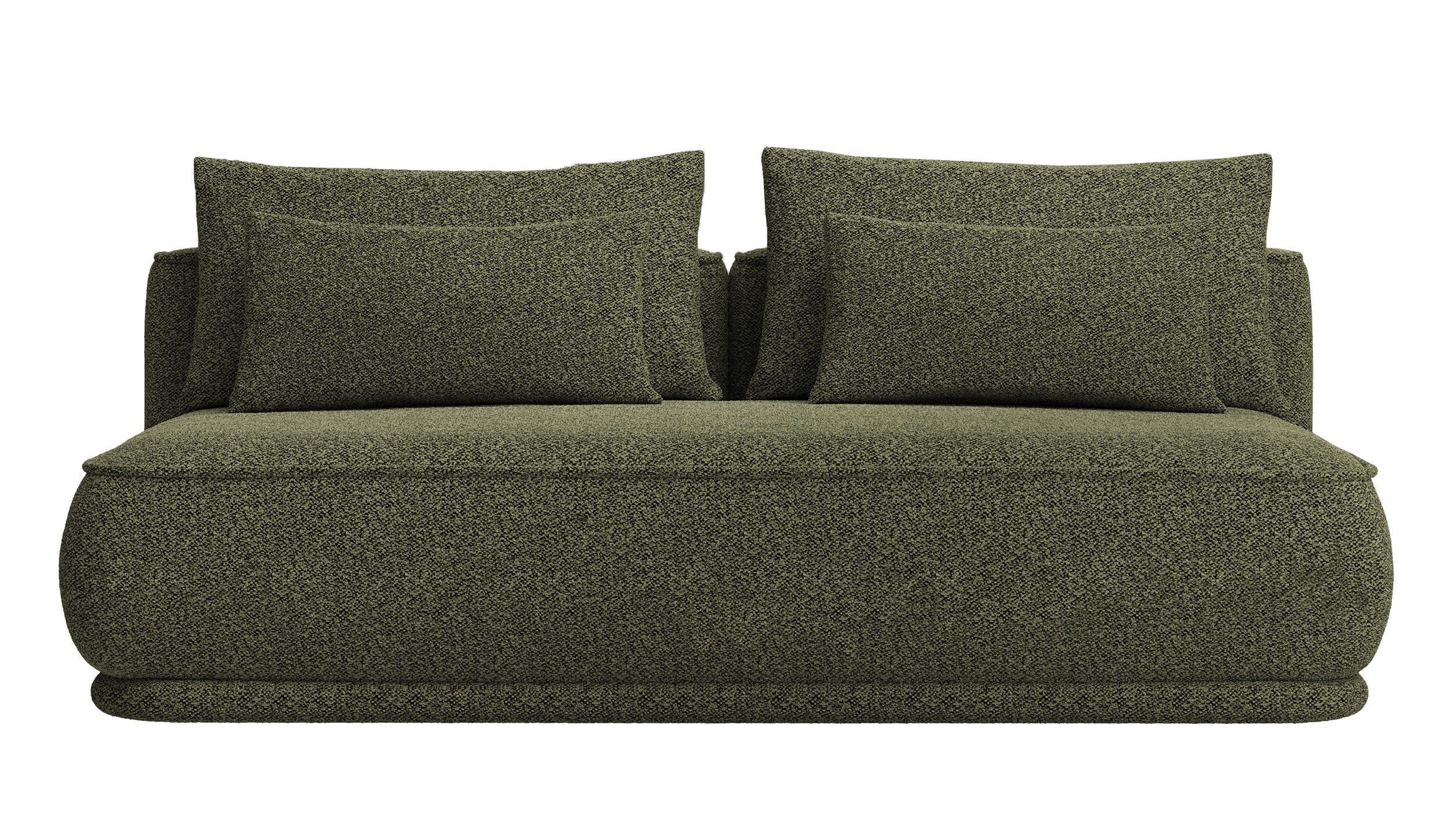 Kanapa rozkładana trzyosobowa Leanno z pojemnikiem oliwkowa boucle