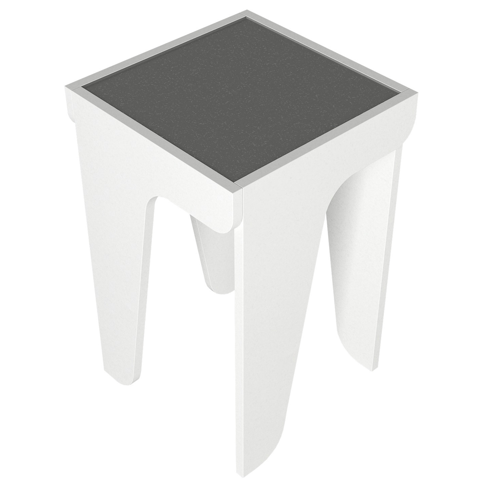 Table basse Meiza 36,8 x 36,8 cm blanc