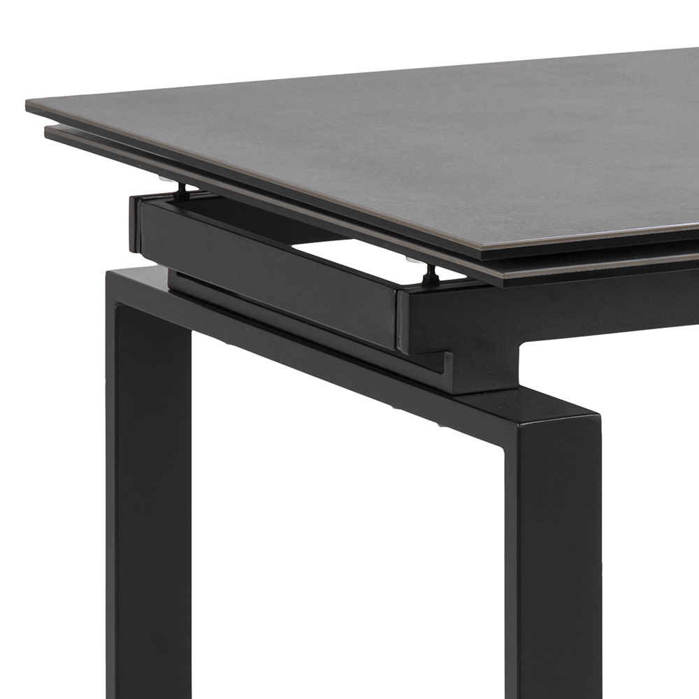 EDIAZO Table à rallonges 120-200x85 cm noir