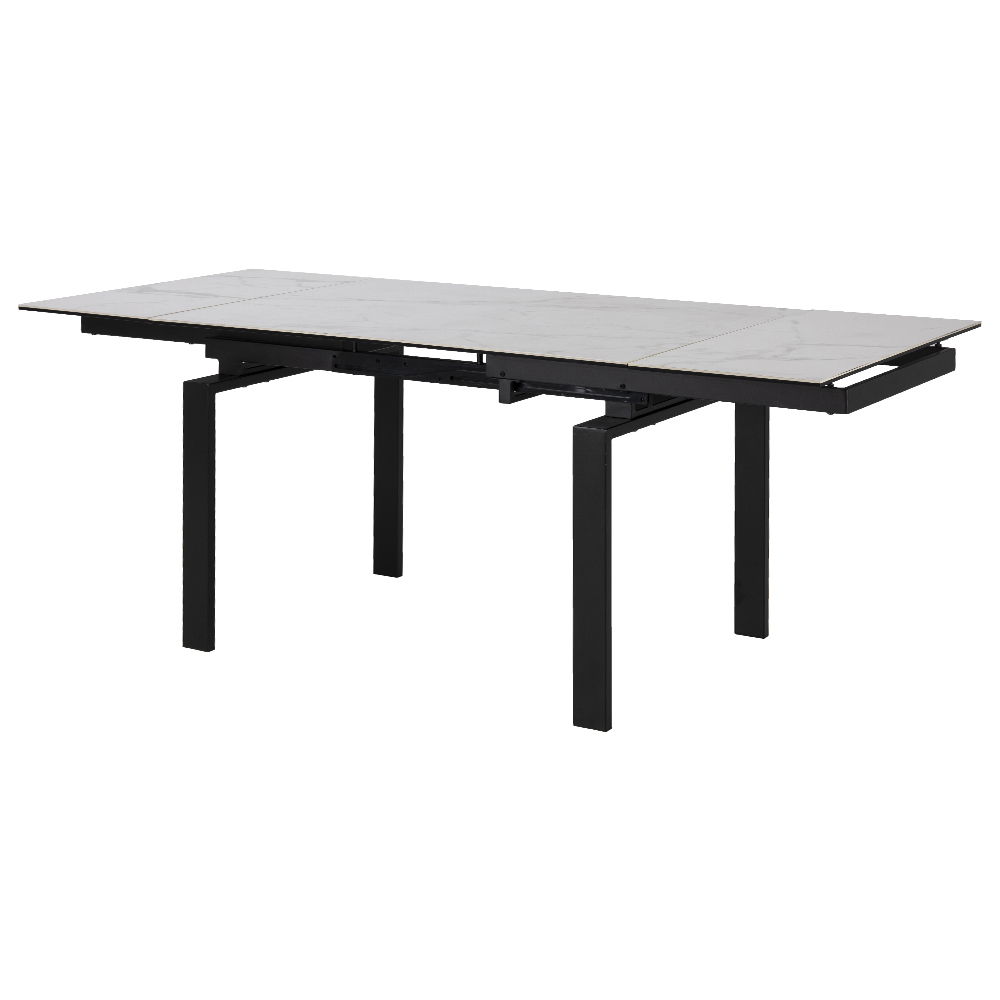 EDIAZO Table à rallonges 120-200x85 cm blanc