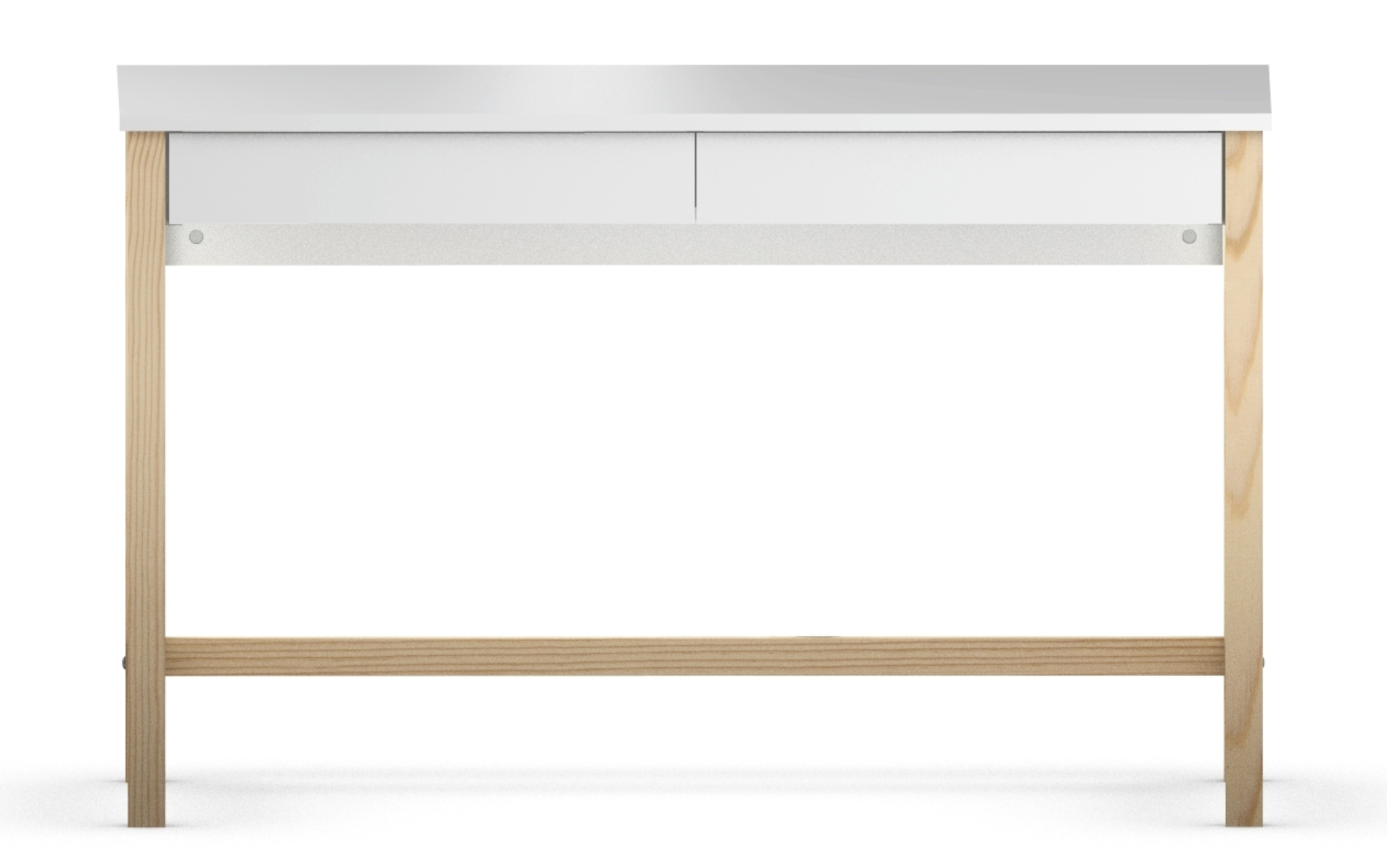 SKANDYNAWIA Bureau avec deux tiroirs 120 cm blanc / bois