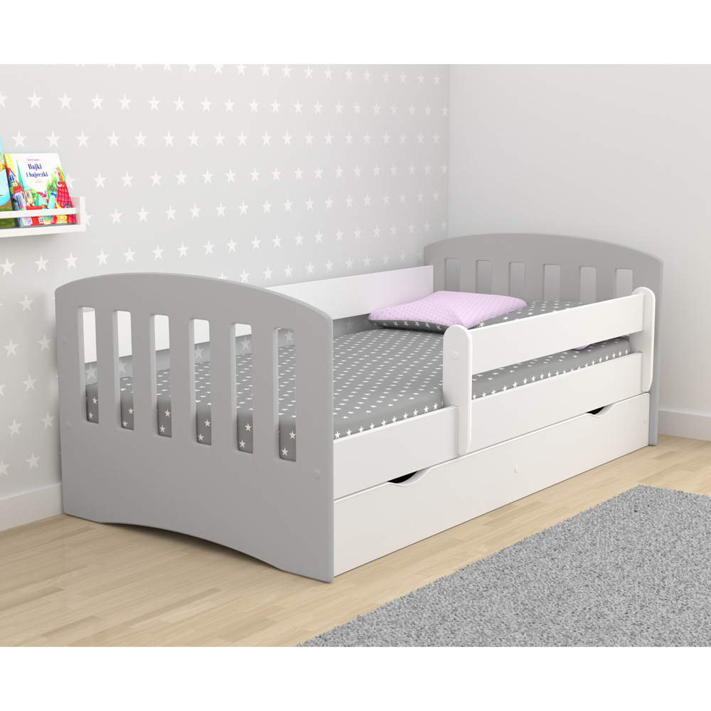 Pamma Lit Enfant Avec Barriere De Securite Blanc Selsey