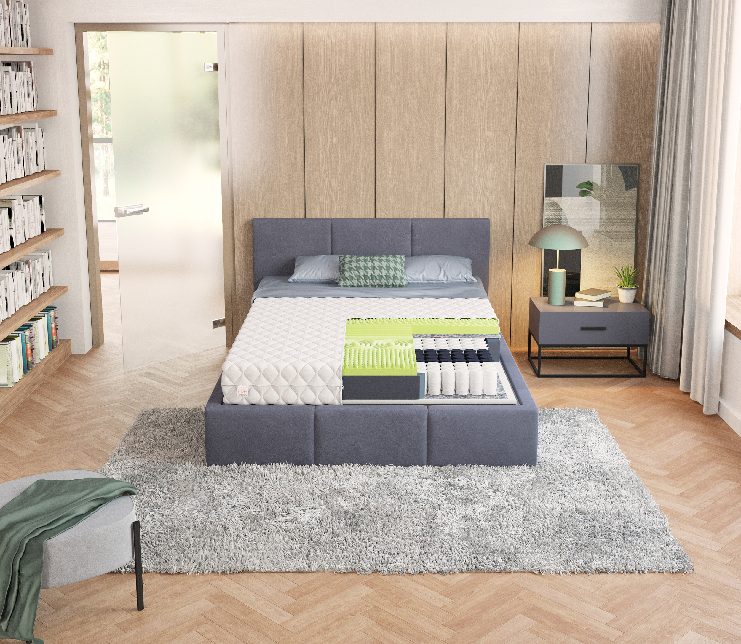 WERLIA Matelas à ressorts ensachés