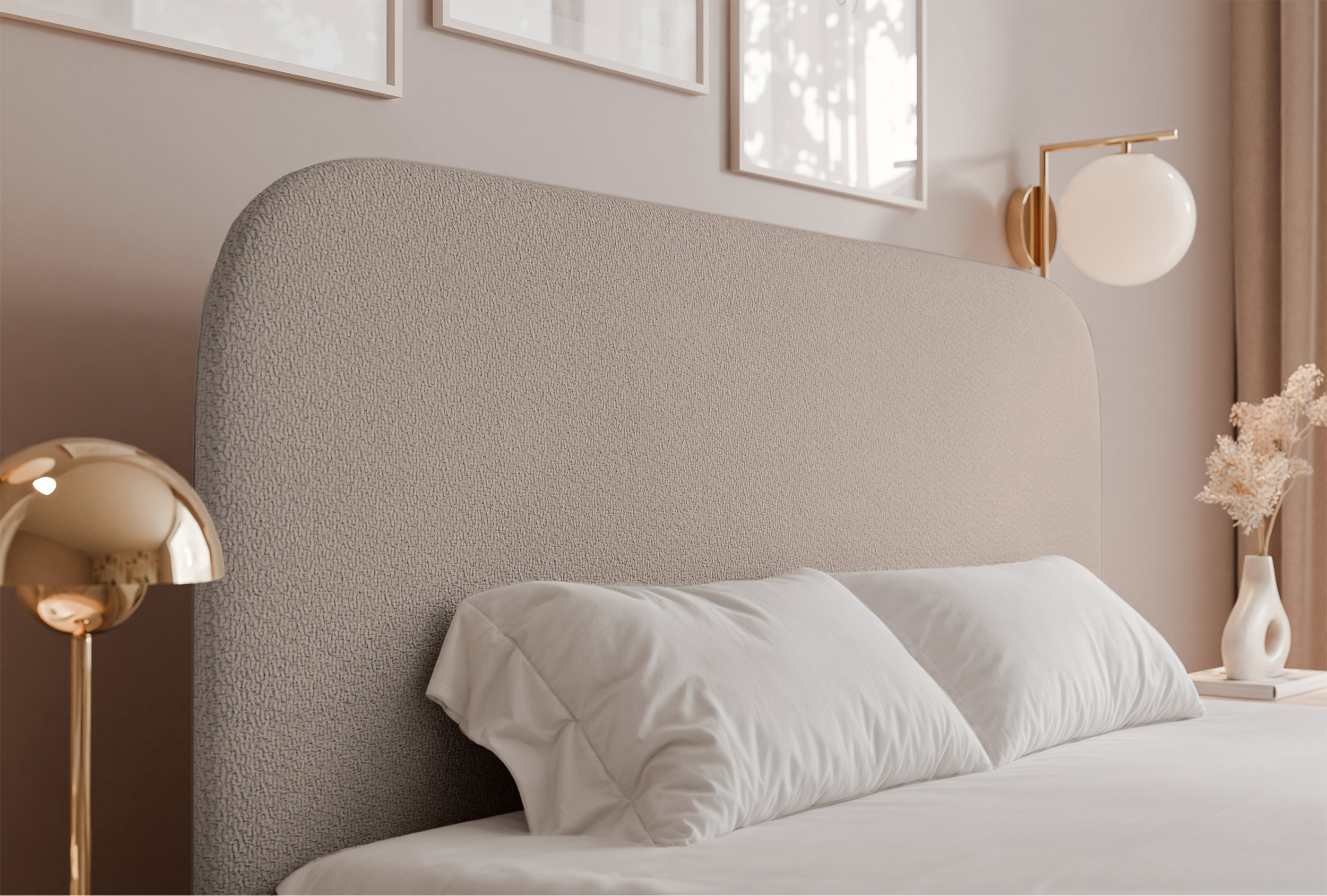 Łóżko tapicerowane 160x200 cm Sonvivo z pojemnikiem na pościel beżowe szenil stelaż metalowy