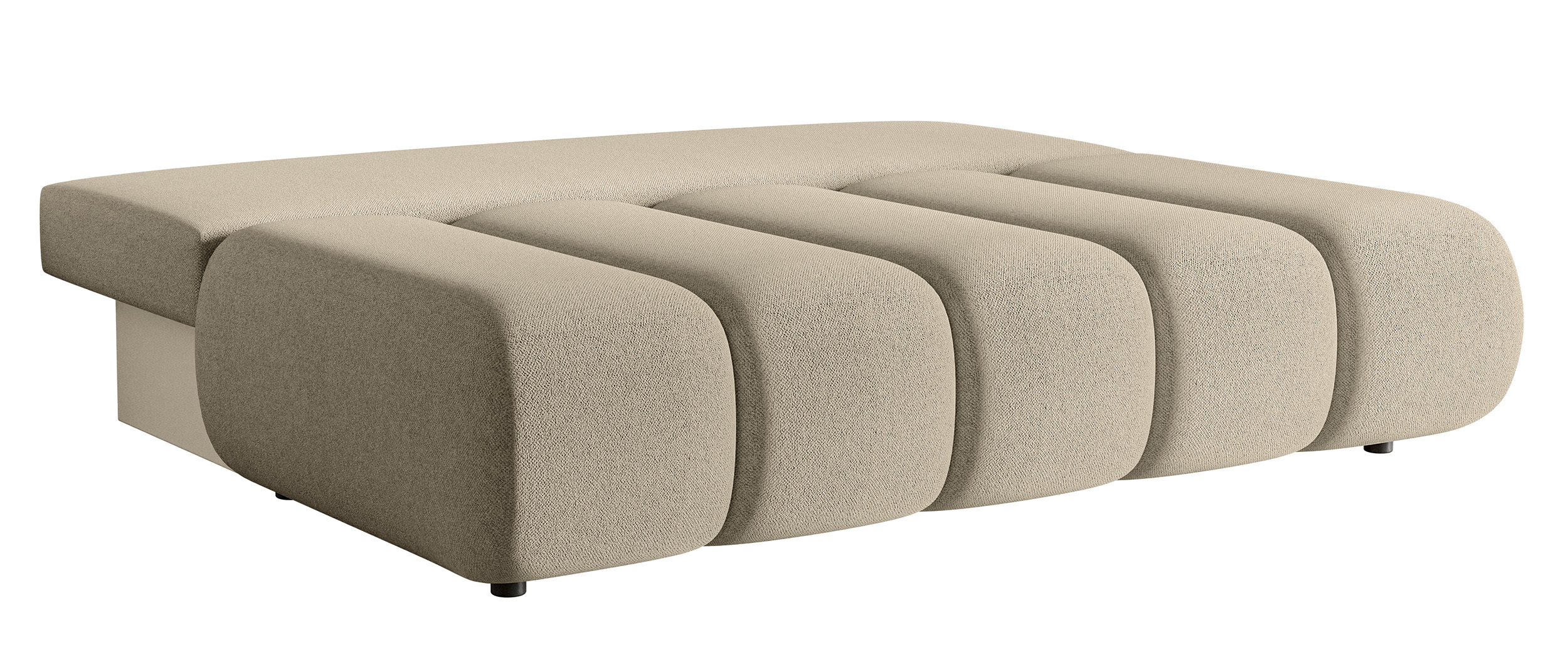 Kanapa trzyosobowa Dandelino Mini z funkcją spania jasnobeżowa szenil