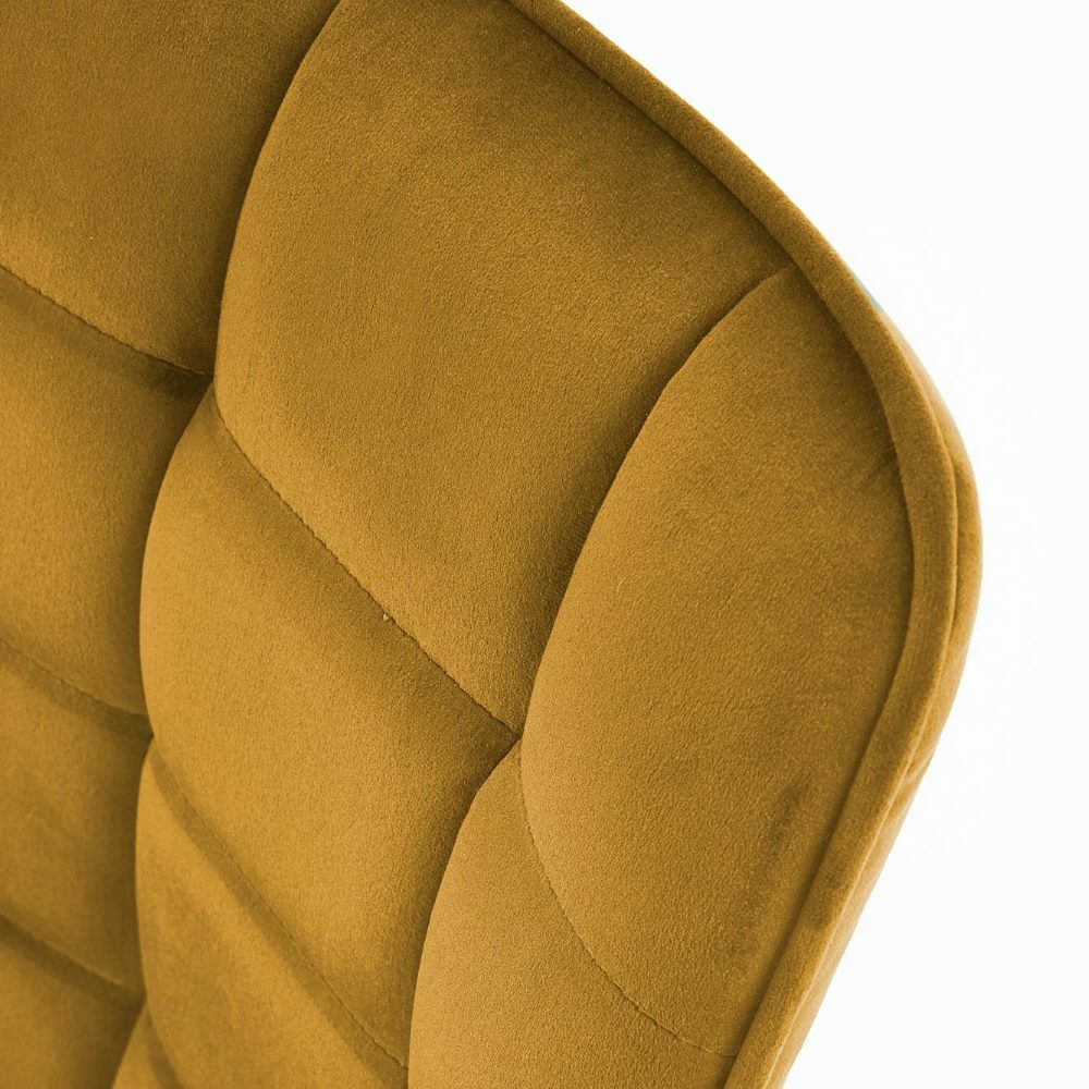 DERISA Chaise tapissée jaune