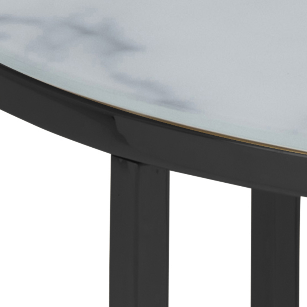 ALISMA Table basse diamètre 80 cm - base noire