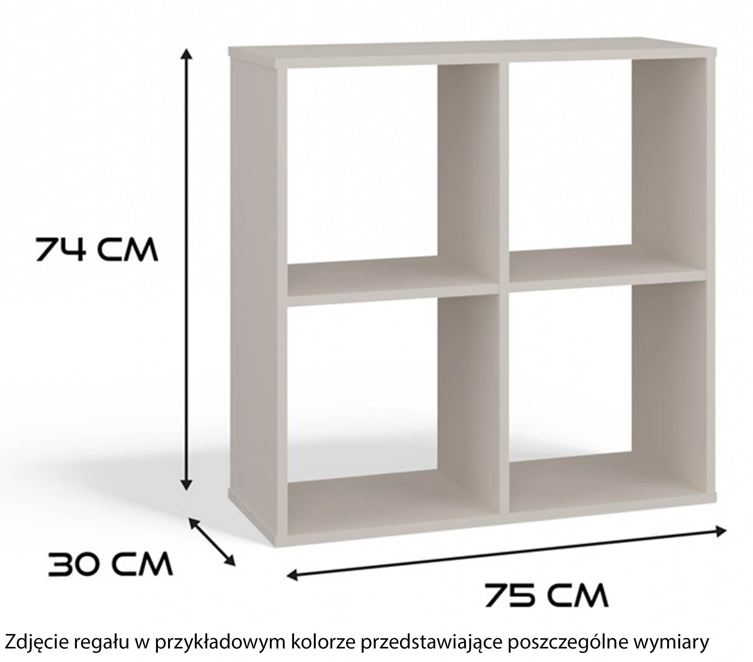 Regał otwarty Malax z czterema półkami 74 cm dąb artisan