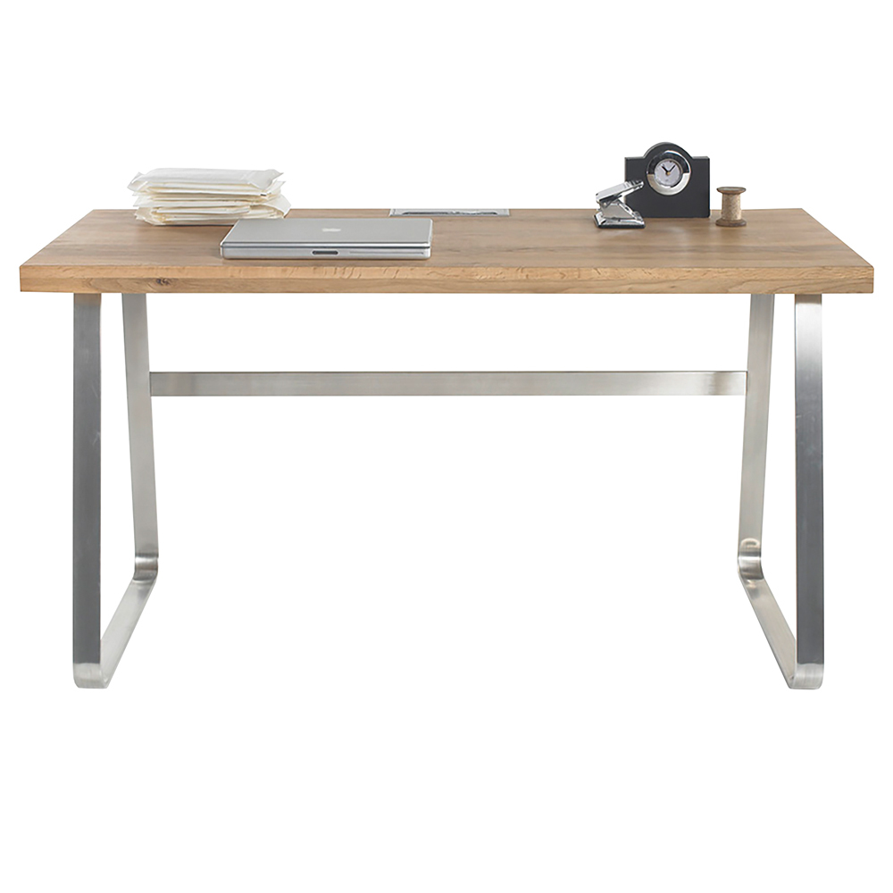Table bureau 140x60 avec piétement en bois - BOB14 - Suisse