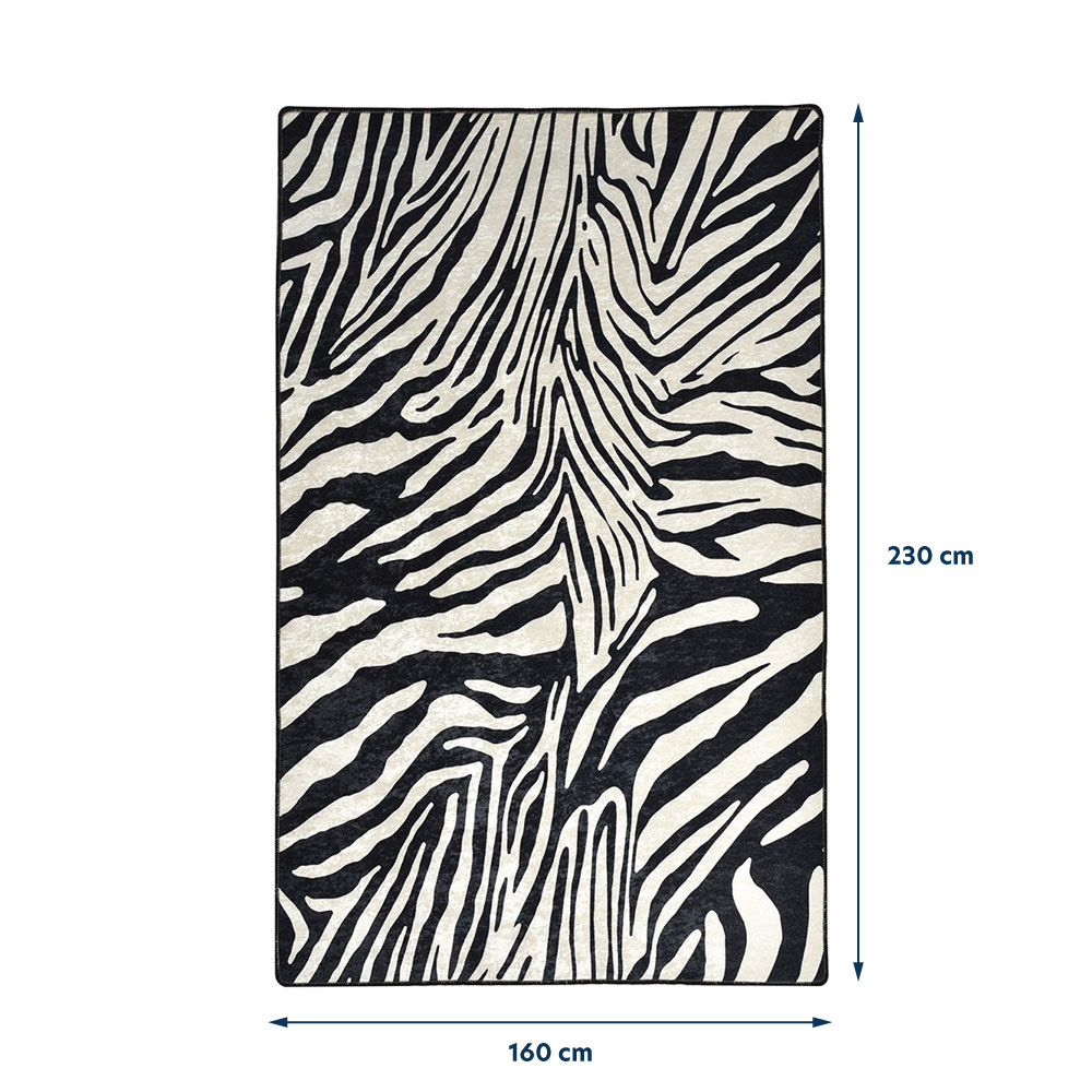 Tapis moderne Smitzes 160x230 cm noir et blanc