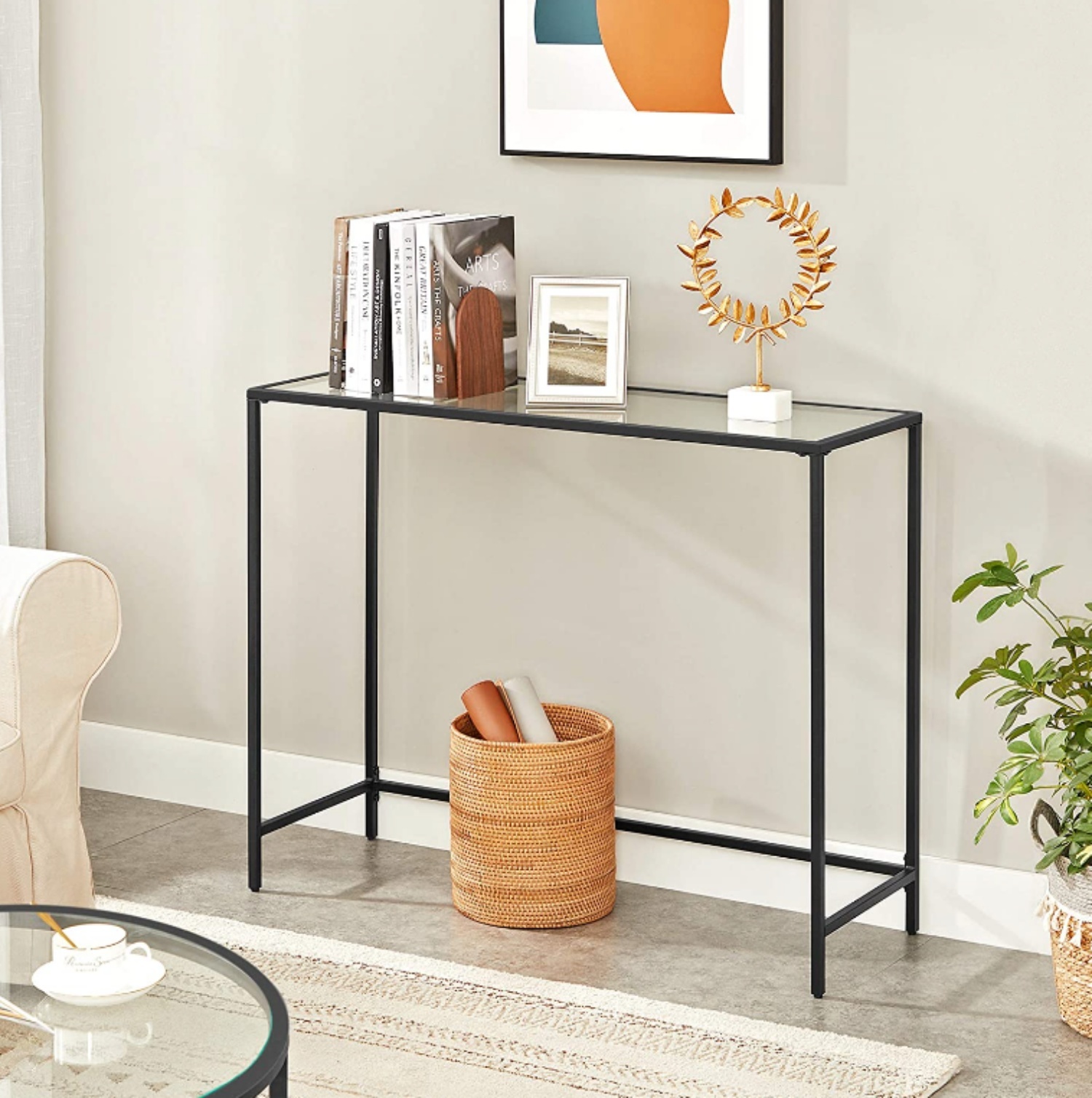 Console Quistle 100x35 cm noir
