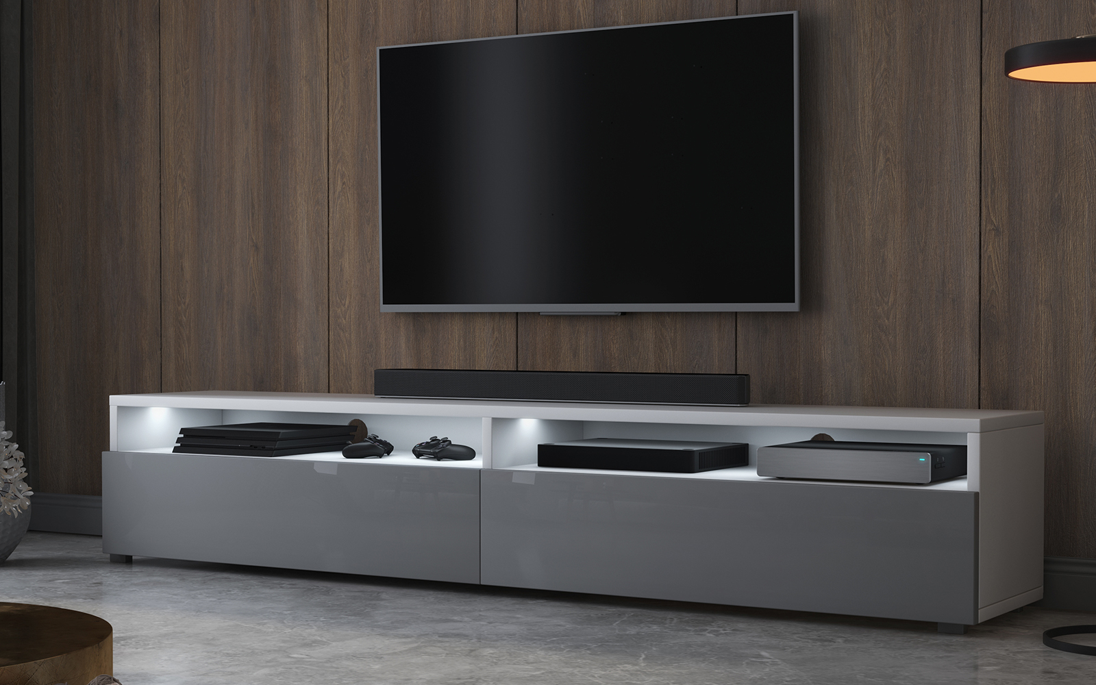 REDNAW Meuble TV moderne 180 cm
