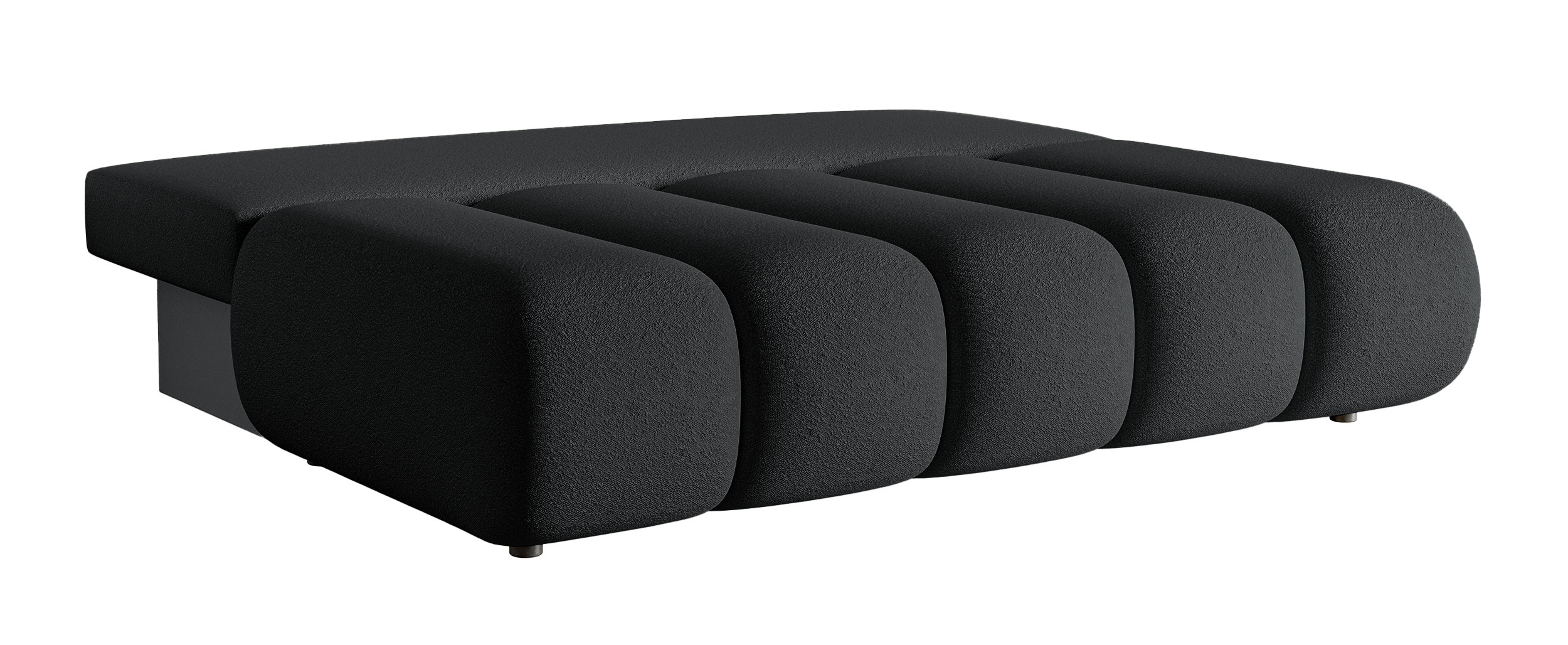 Kanapa trzyosobowa Dandelino Mini z funkcją spania czarna boucle