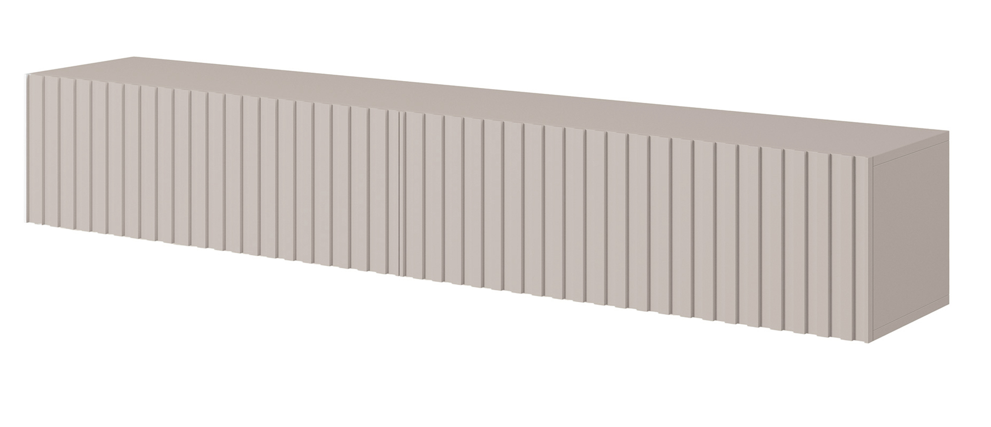 Meuble TV - 175 Cm - Taupe (gris-beige) Sur Pieds Dorés - VELDIO