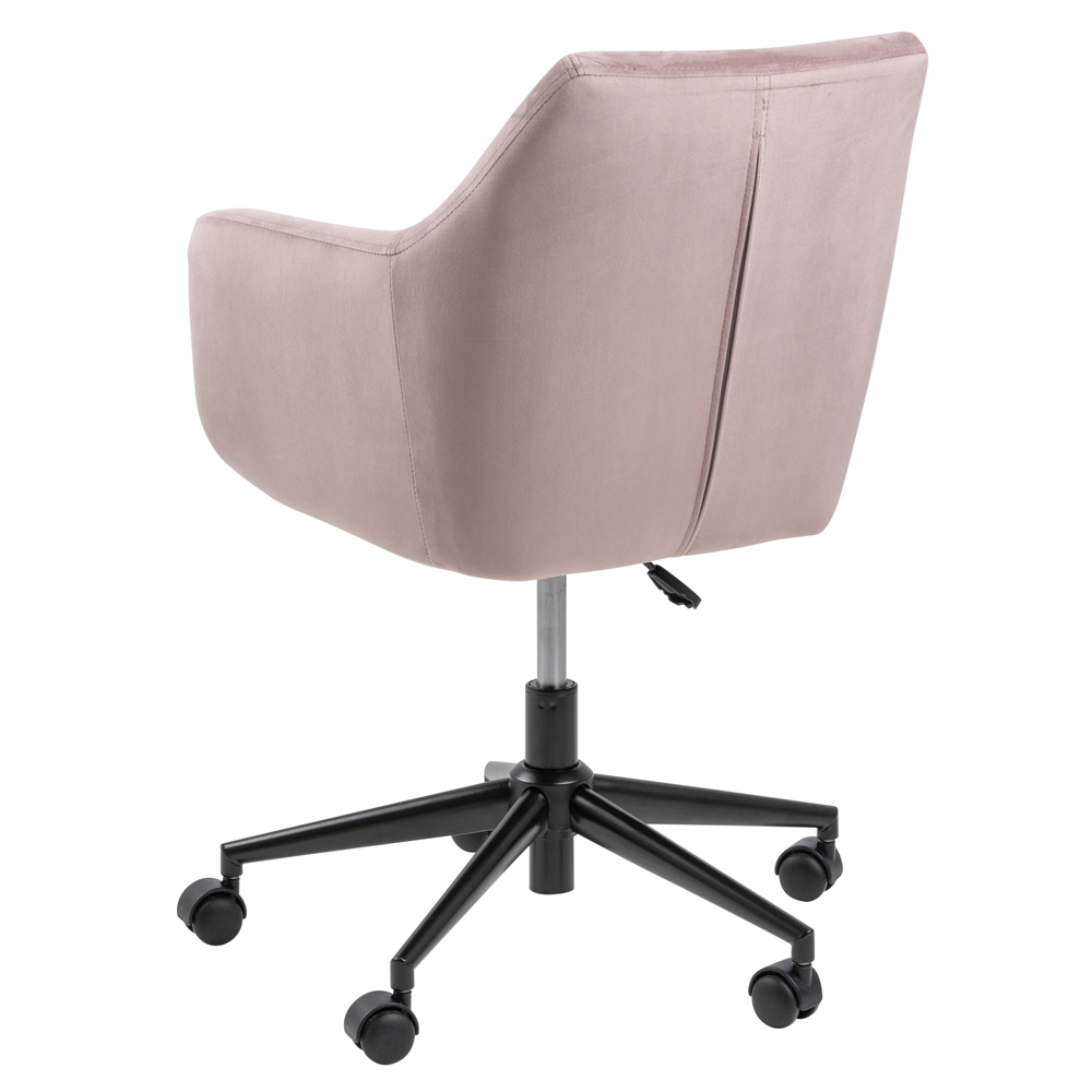 MARCELIO Chaise de bureau rosé claire de velours