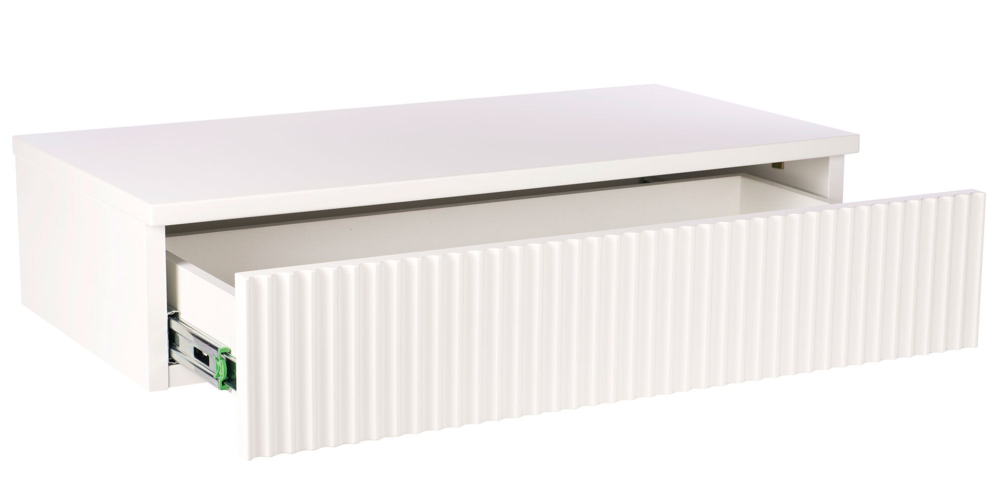 Coiffeuse Lonidos 70x35 cm suspendue lattes blanches