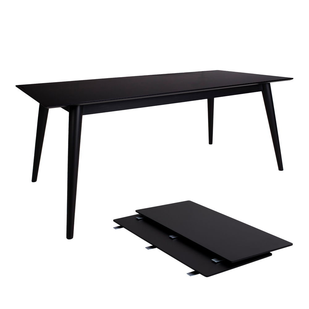 BIMNAL Table extensible 195-285x90 cm noir