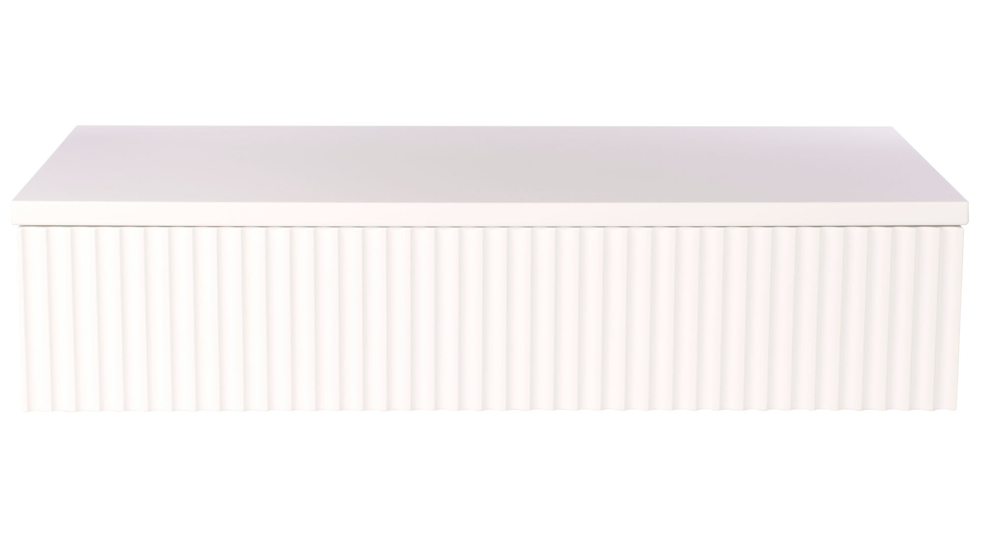 Coiffeuse Lonidos 70x35 cm suspendue lattes blanches