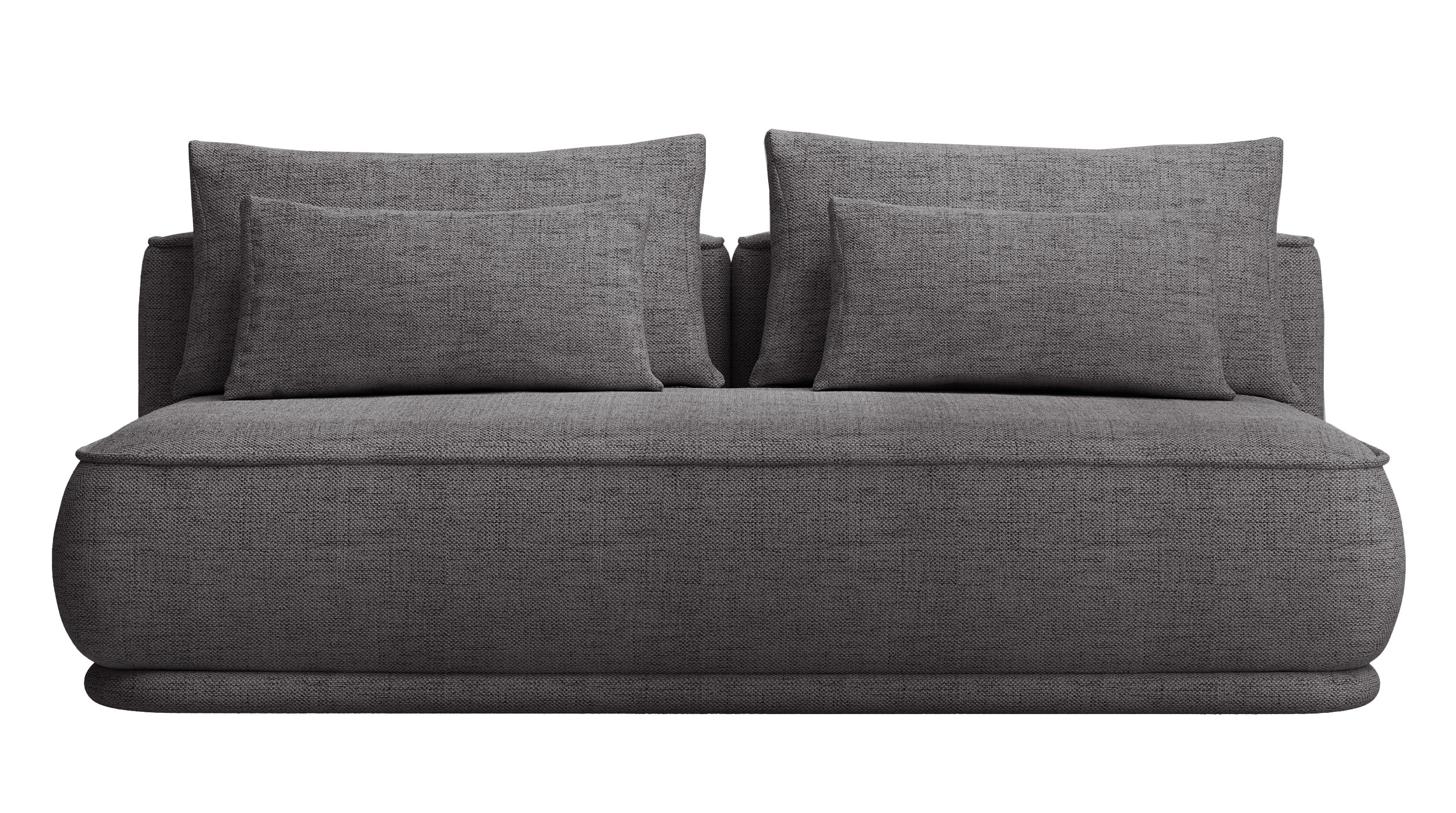 Kanapa rozkładana trzyosobowa Leanno z pojemnikiem ciemnoszara szenil hydrofobowy