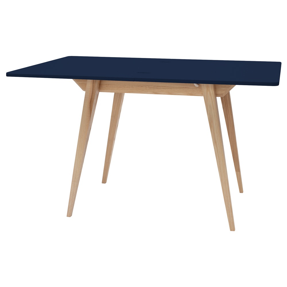 Table à rallonge Enveloppe 65-130x90 cm bleu marine