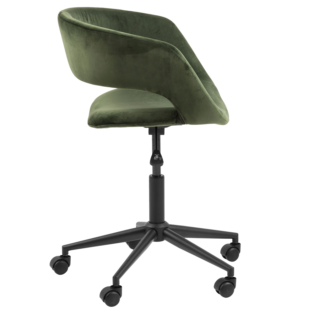 HANNAH Chaise de bureau en velours vert