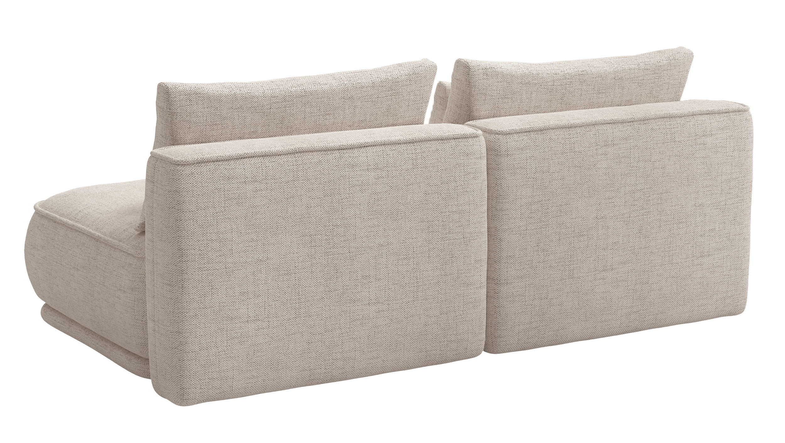 Kanapa rozkładana trzyosobowa Leanno z pojemnikiem jasnobeżowa szenil hydrofobowy