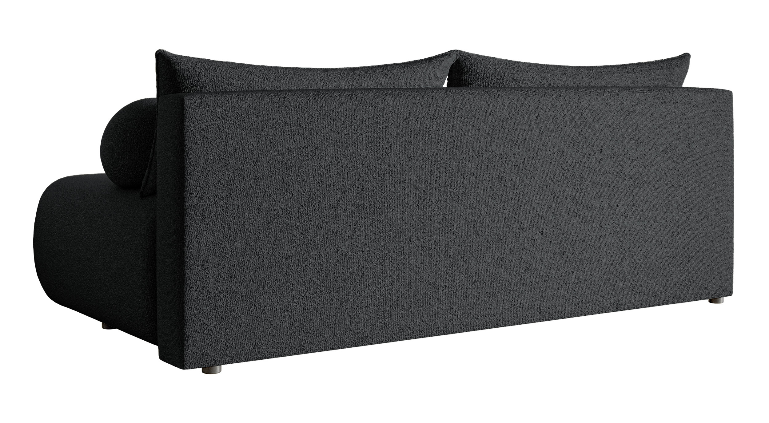 Kanapa trzyosobowa Dandelino Mini z funkcją spania czarna boucle