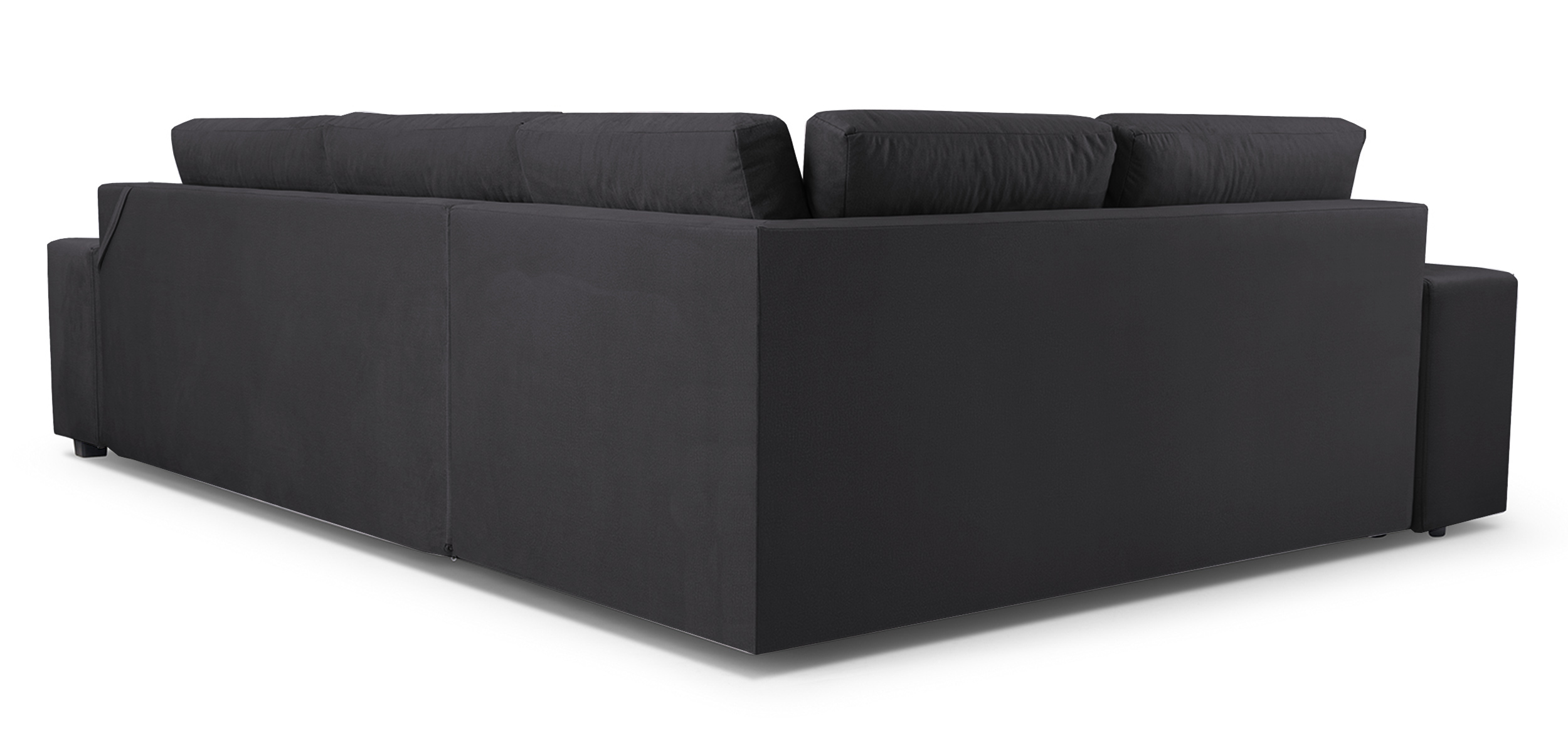 UMILL L Canapé d'angle gauche fonction de lit avec minibar et pouf