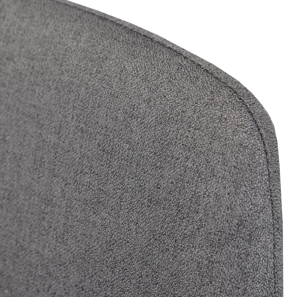 NERROM Chaise tapissé gris foncé tressé en tissu hydrofuge